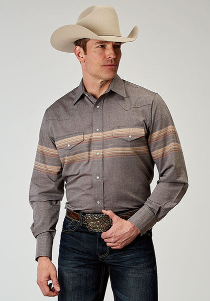 Roper Mens Classic Border Stripe