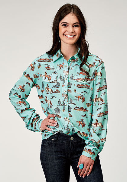 Roper Ladies Vintage Cowboy Blue