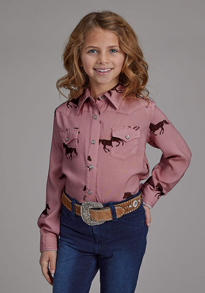 Roper Girls Wild Horses Pink