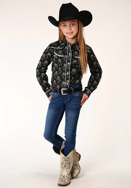 Girls L/S Snap Retro Pipe Fancy