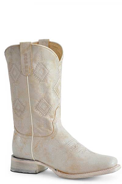 Roper Ladies White SQ toe