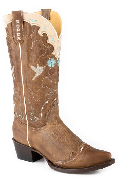 Roper Ladies Burnish Brown Snip toe Boots