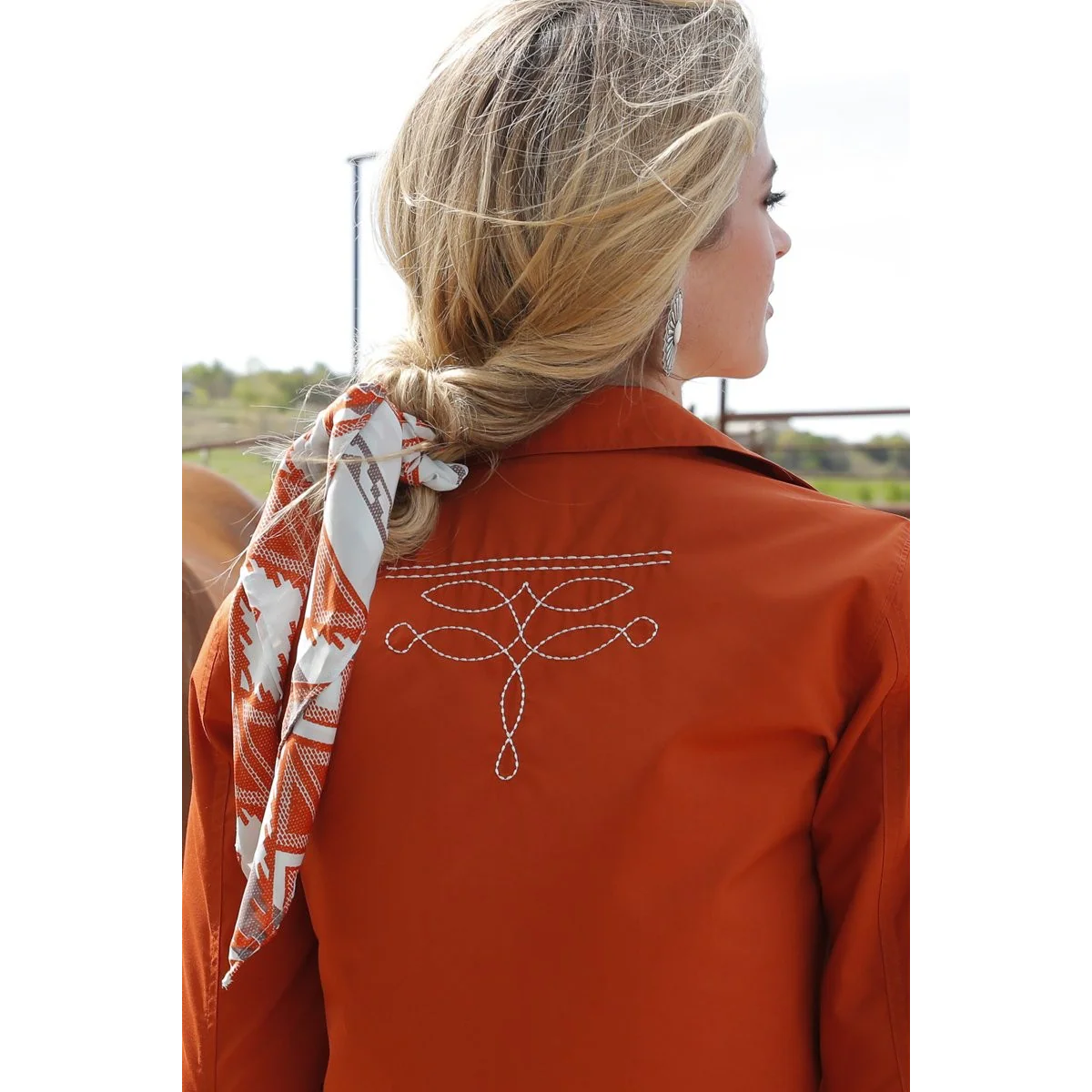 CRUEL WOMEN'S LONG SLEEVE WESTERN SHIRT- BROWN