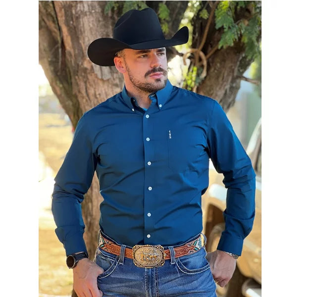 Cinch Blue Solid Modern Fit