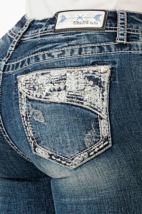 Western Modify Mid-Rise Boot cut 32" | EB-61898-32