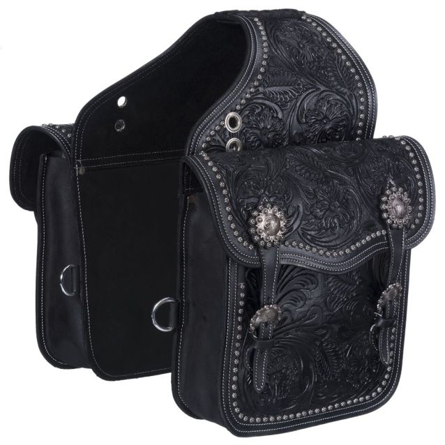 Tough1 Floral Oak Black Saddle Bag