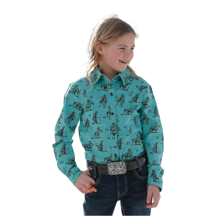 Cinch Youth Girls Pearl Button Up