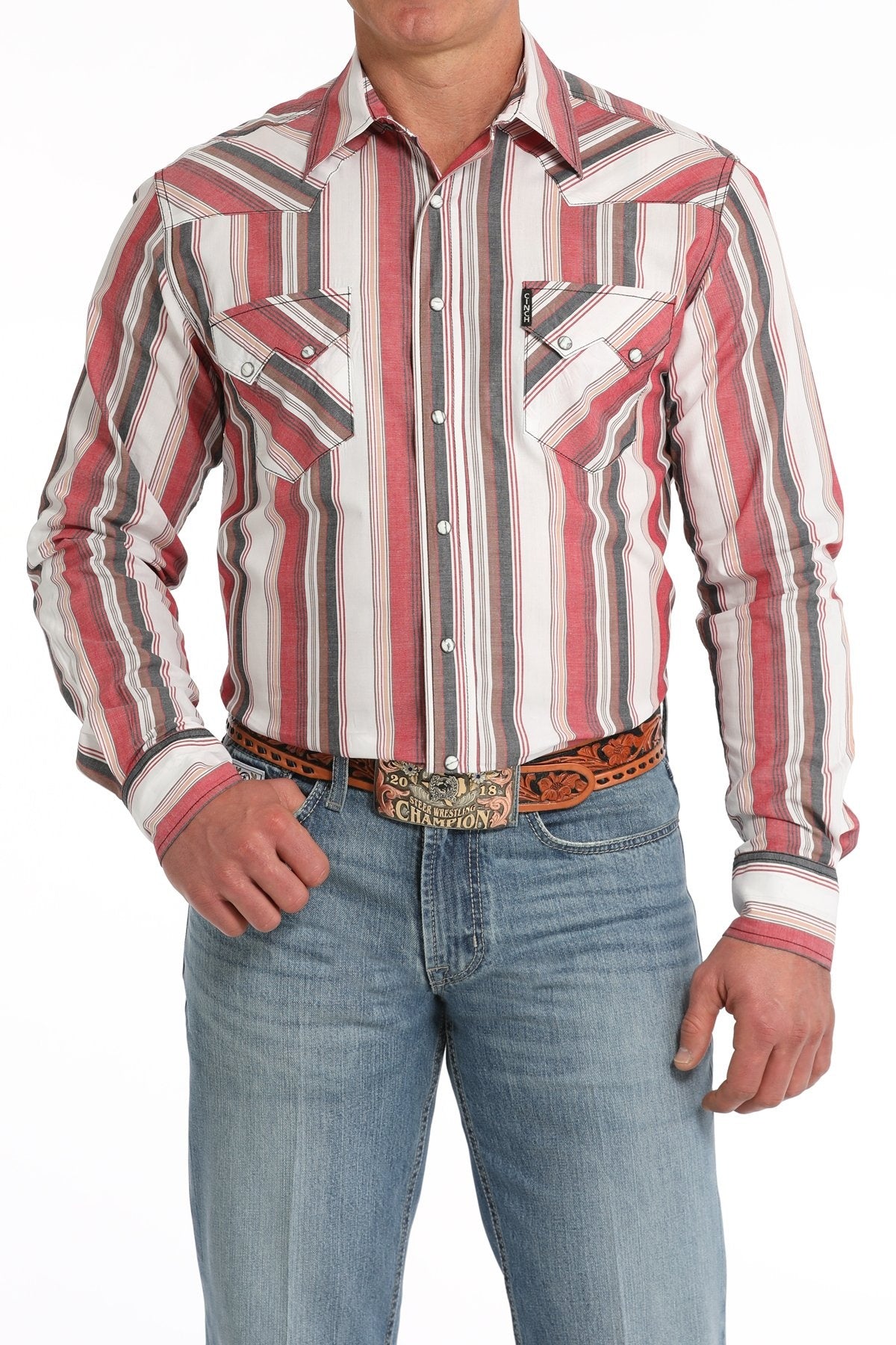 Cinch Mens Vintage Striped Pearl