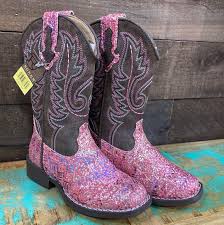 Roper Kids Pink Glitter Boot