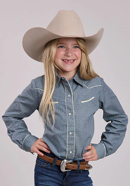 Roper Girls Retro Piped Fancy Yoke Snap Shirt