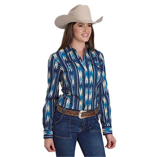 Womens Roper Snap Printed Vertical Design
