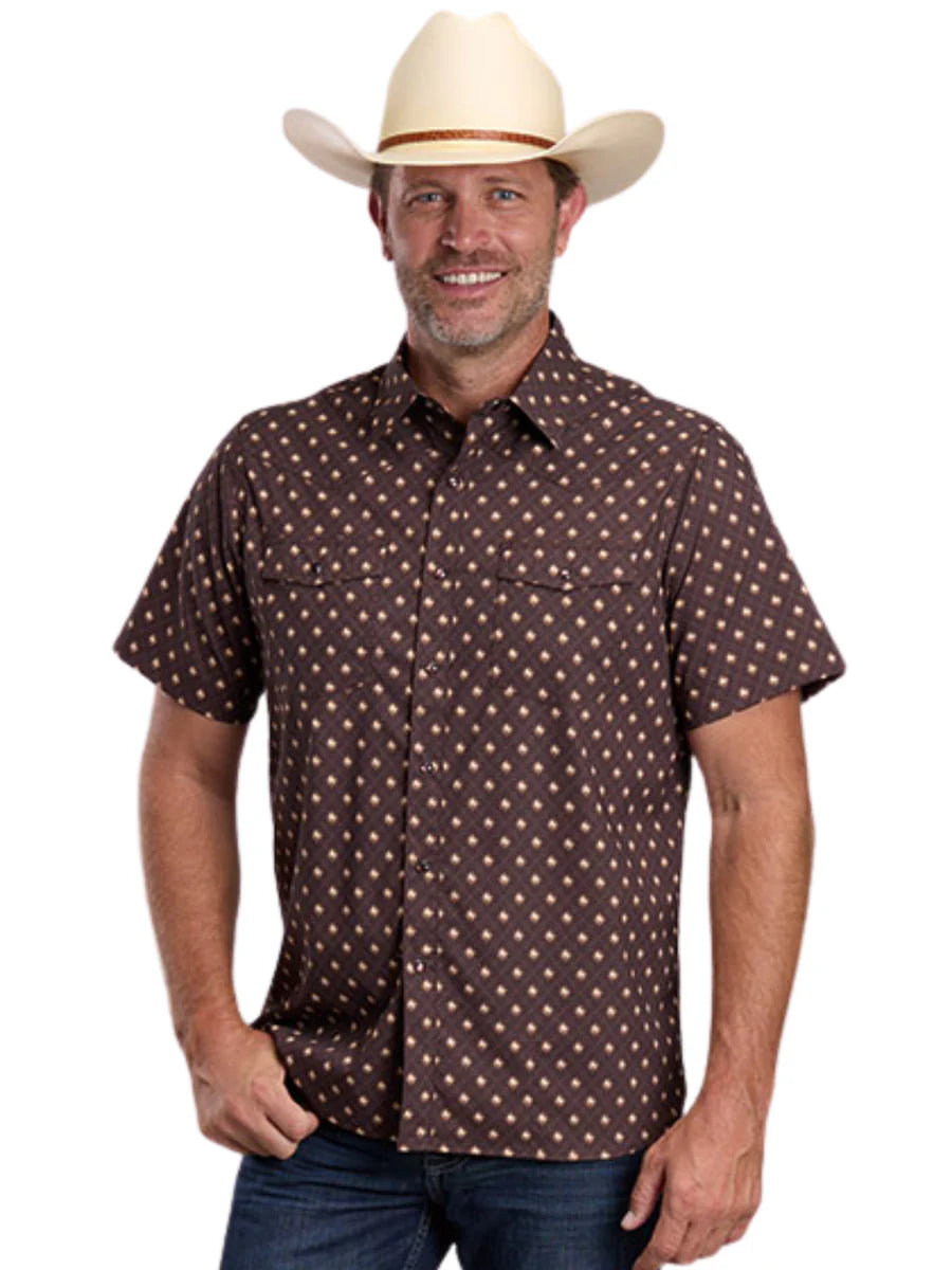 Men's 3013 Argyle Short-Sleeve Western Shirt