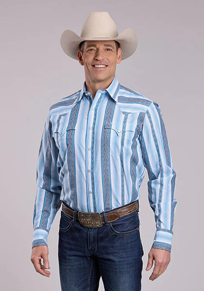 Mens Roper Stripe Snap Shirt
