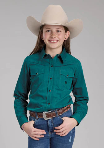 Roper Girls Turq. Snap Up