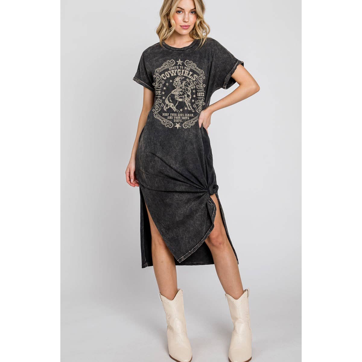 THE COWGIRLS MINERAL GRAPHIC DRESS