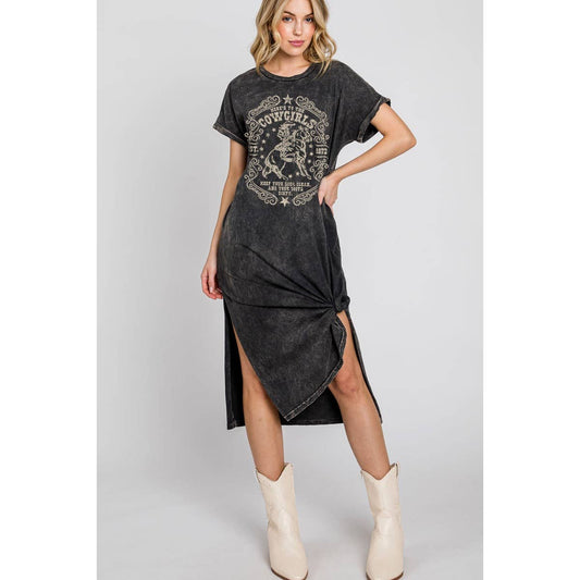 THE COWGIRLS MINERAL GRAPHIC DRESS