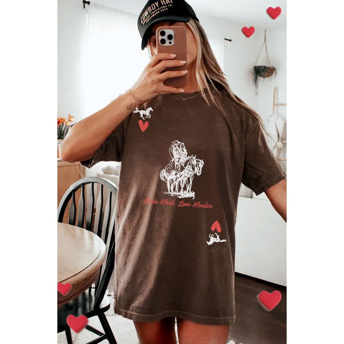 RIDE HAND LOVE HANDER OVERSIZED MINERAL GRAPHIC TEE
