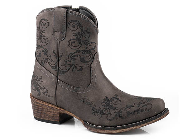Roper Short Stuff Boots Woman's Grey