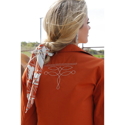 CRUEL WOMEN'S LONG SLEEVE WESTERN SHIRT- BROWN