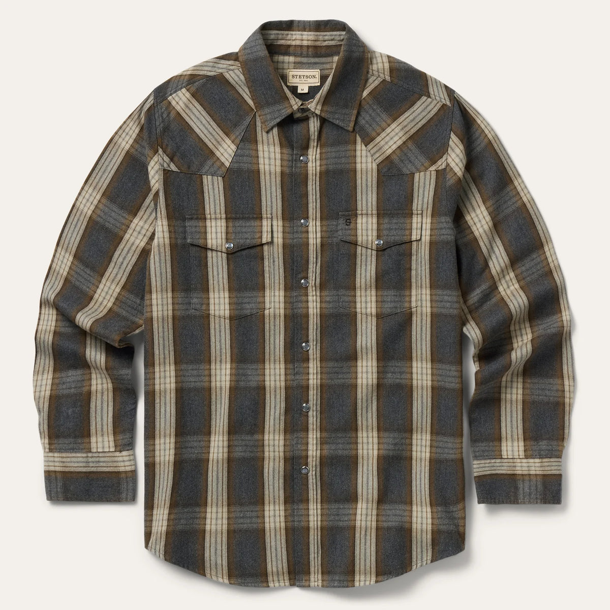 MENS STETSON HEATHER PLAID W/SHIRT
