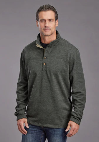 Mens Stetson Green Honeycomb Pullover