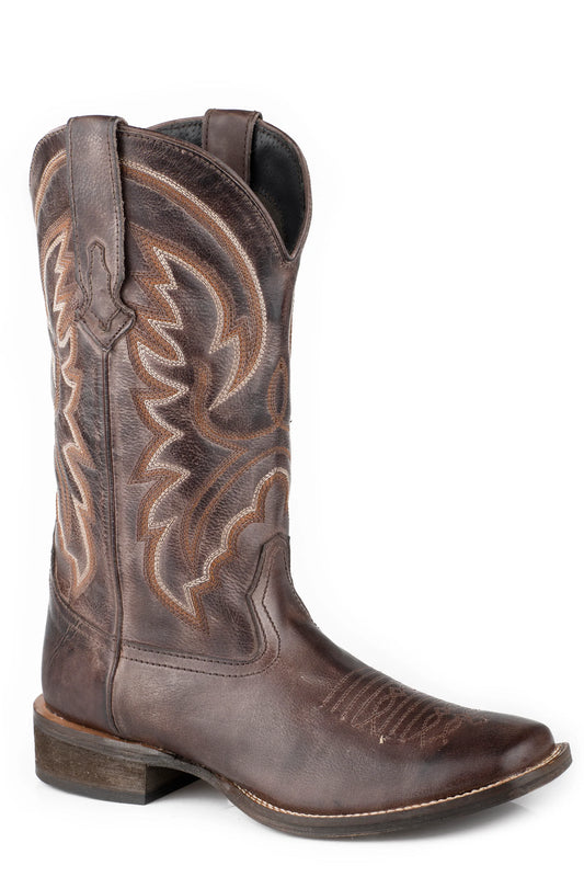 Womens Roper Lindsey Brown Burnished Sq Toe