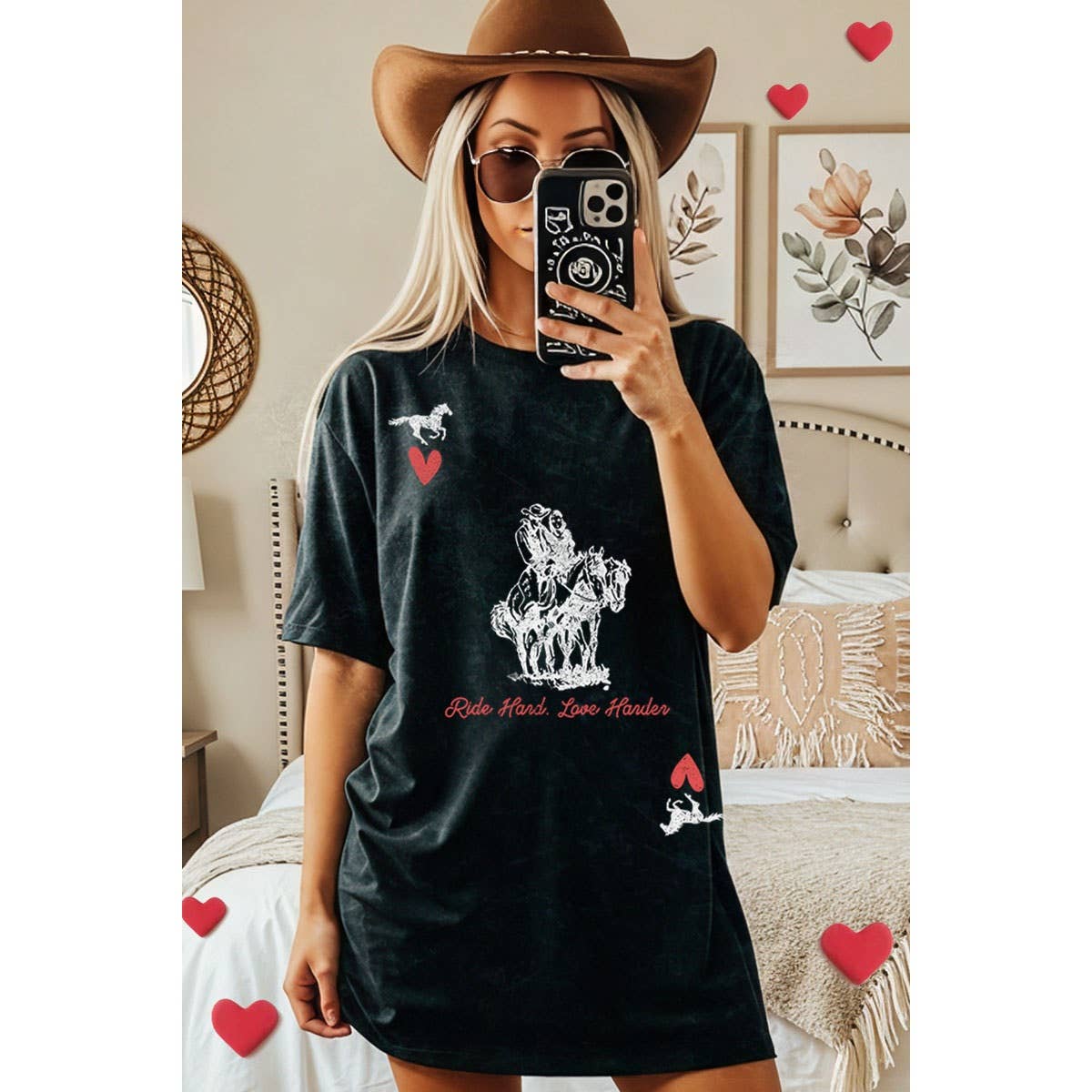 RIDE HAND LOVE HANDER OVERSIZED MINERAL GRAPHIC TEE