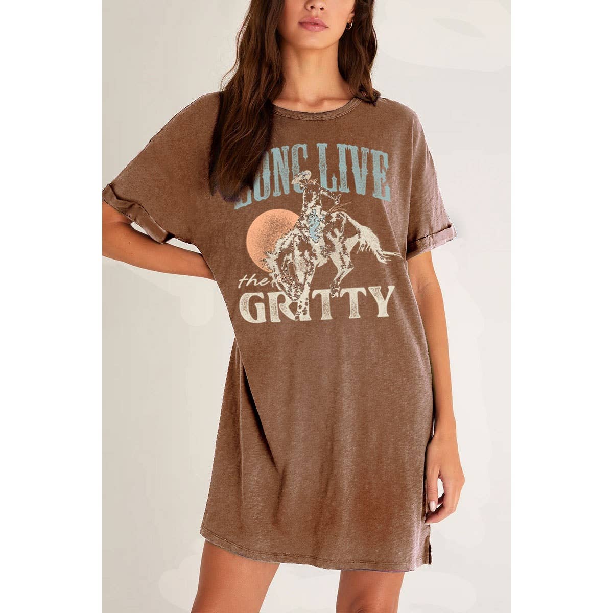 LONG LIVE GRITTY MINERAL GRAPHIC DRESS