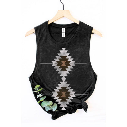 VINTAGE AZTEC MINERAL GRAPHIC TANK TOP