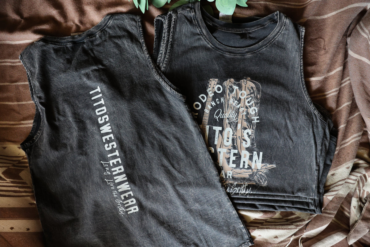 Black Mineral Wash Tito's tank