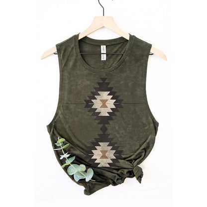 VINTAGE AZTEC MINERAL GRAPHIC TANK TOP