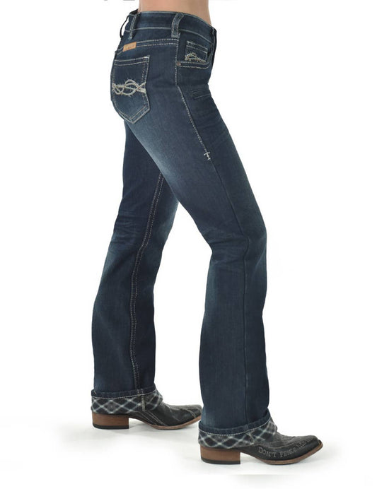 Cowgirl Tough Dark Flannel jeans