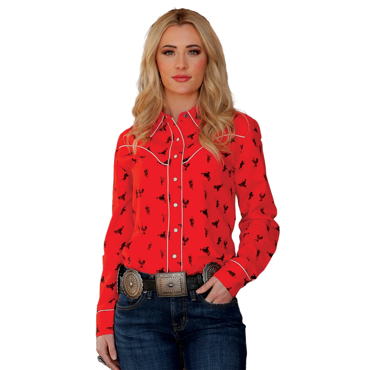 Cruel Womans Red/Black Snap Shirt