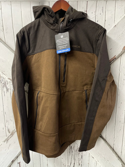 CINCH BROWN BONDED HOODIE JACKET