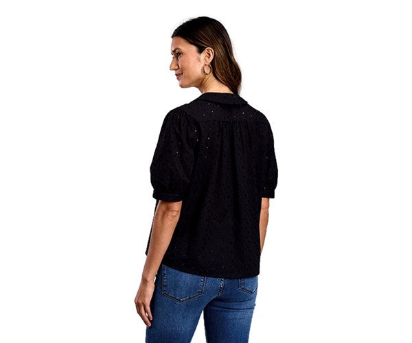STETSON WOMENS BLACK EYELET