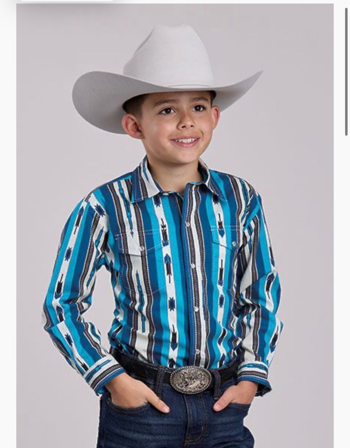 ROPER Vintage Stripe Boy's Long Sleeve Shirt