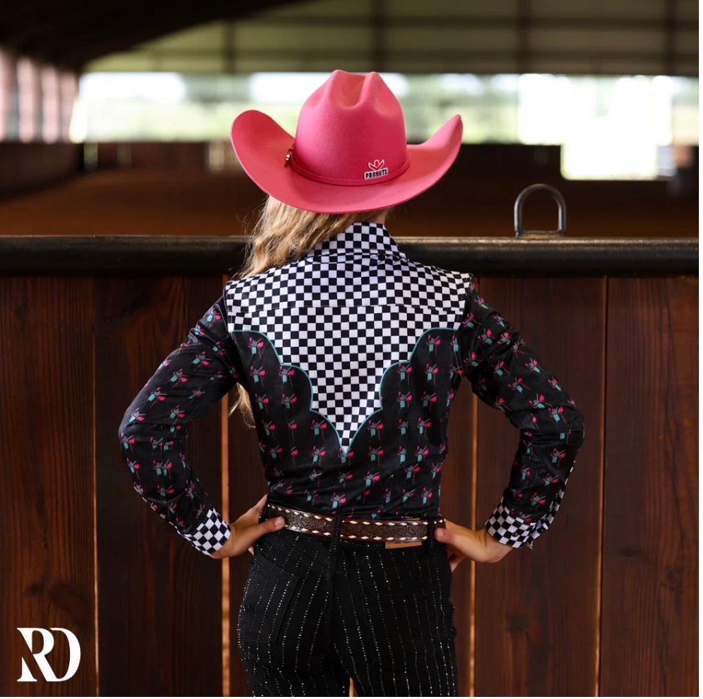 RD YOUTH Saddle up Performance Rodeo Shirt