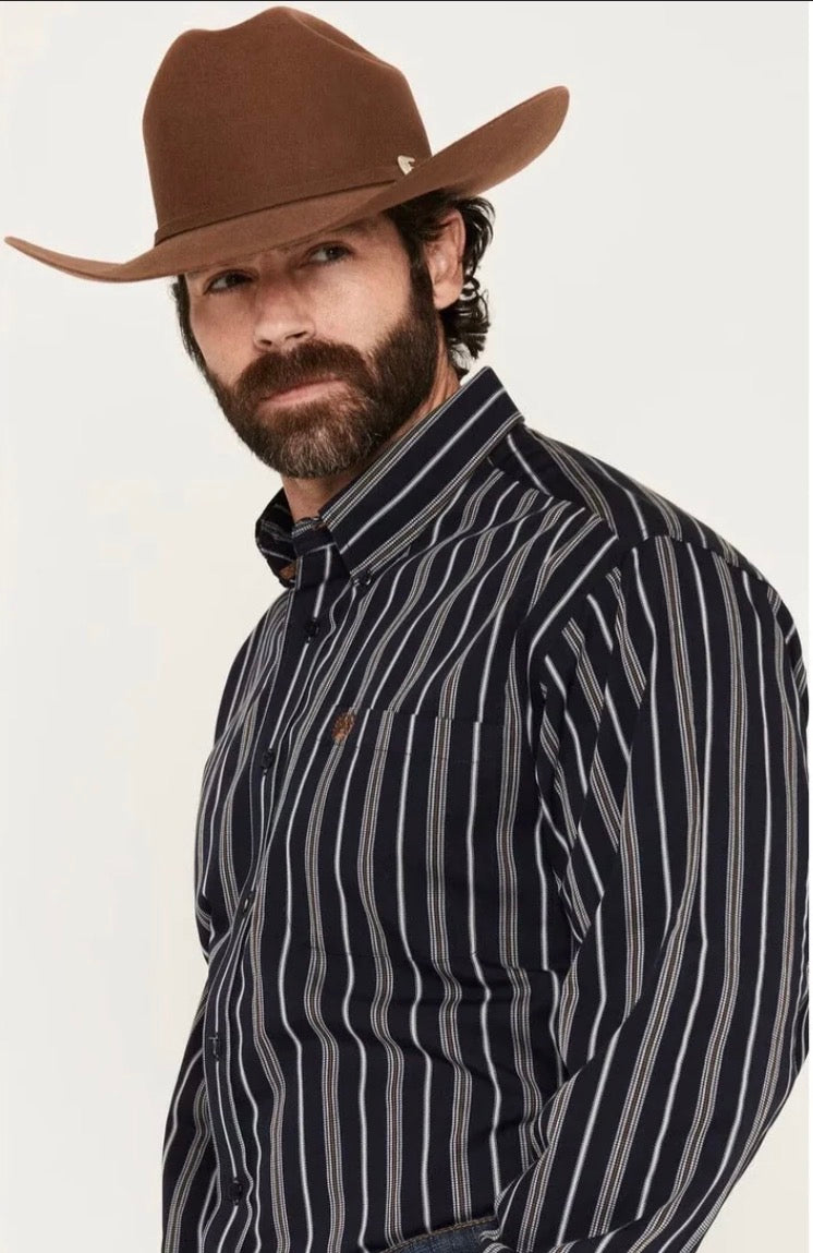 CINCH Men's Navy Stripe Button Down