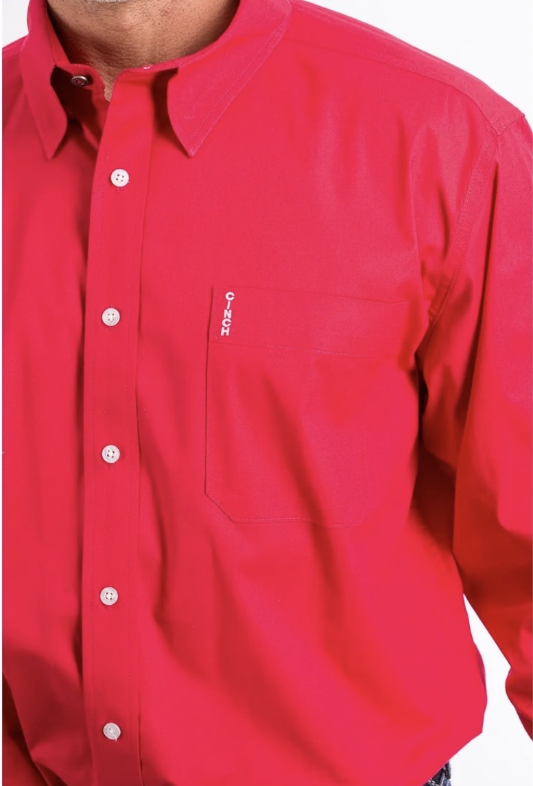 Cinch Men's Modern Fit Pink Button Down
