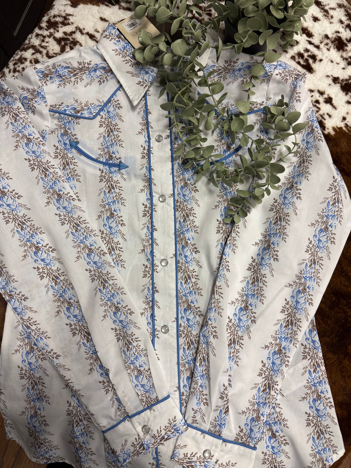 Womens L/S Snap Reto