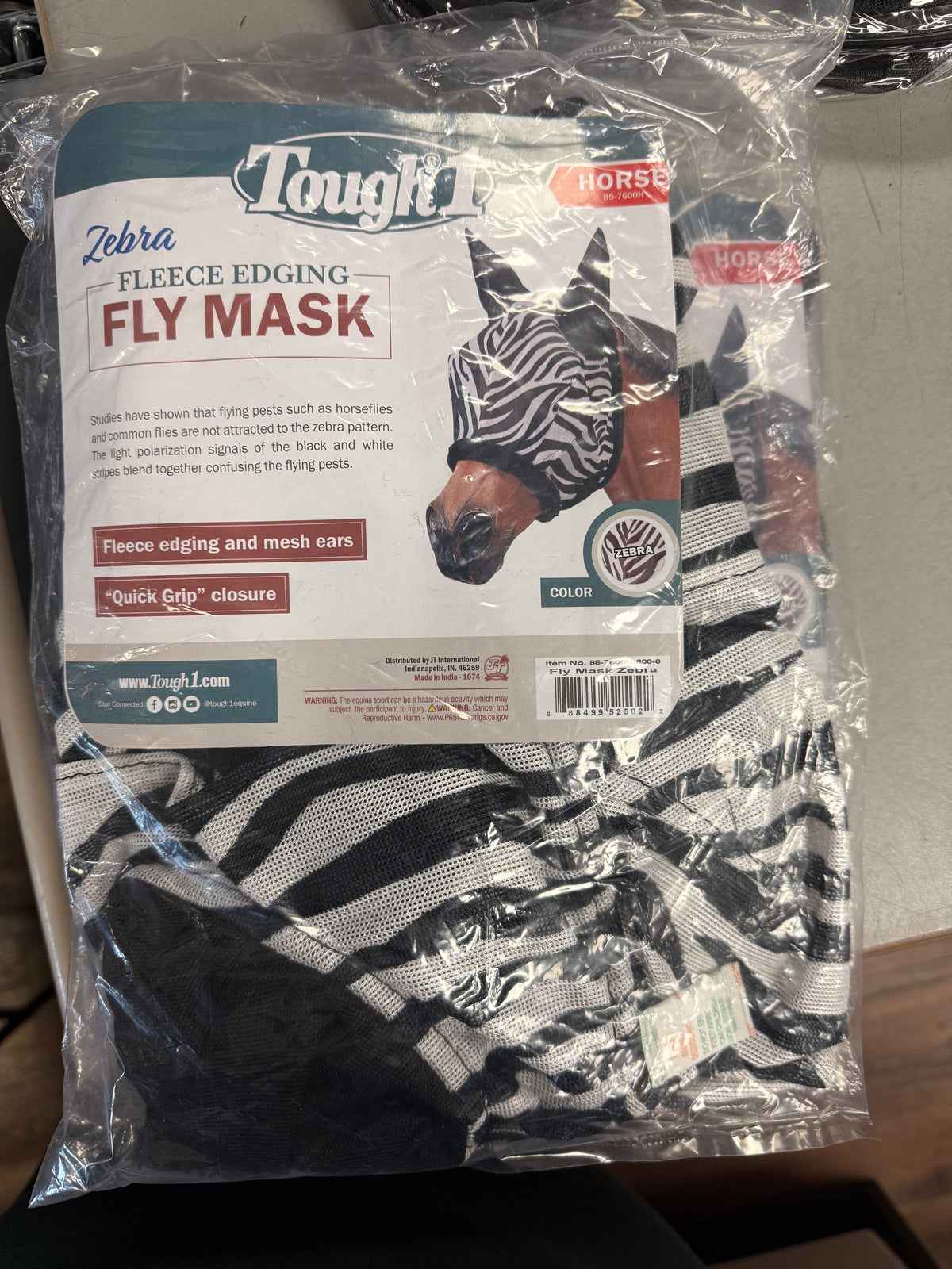 Tough1 Fleece Edging Fly Mask
