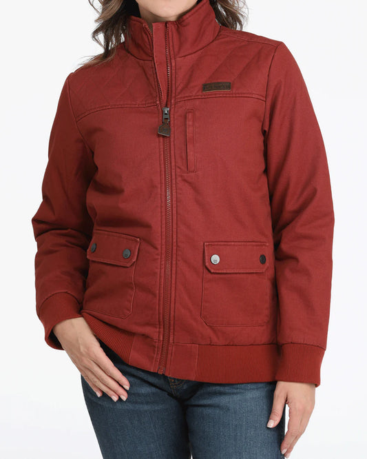 WOMEN'S BOMBER JACKET RED