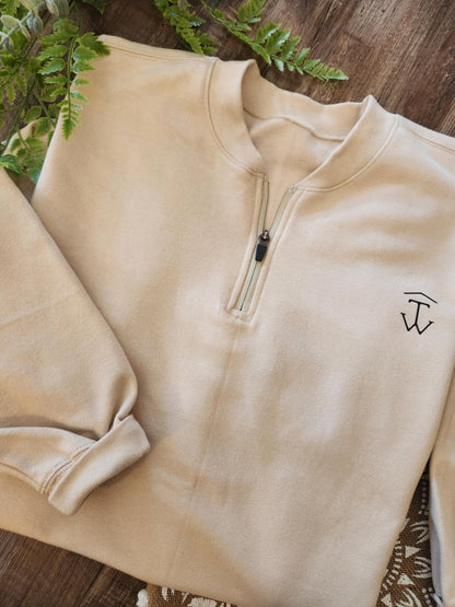 TITO'S BOOT STITCH QUARTER ZIP CREW