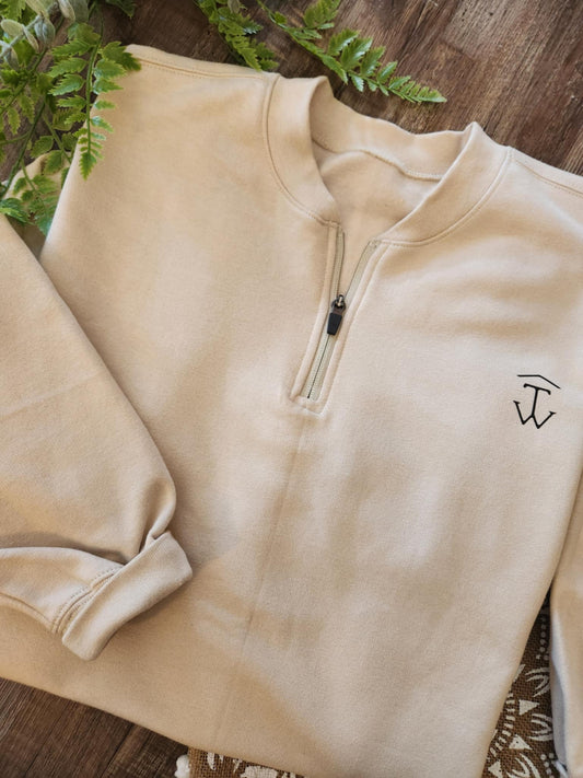 TITO'S BOOT STITCH QUARTER ZIP CREW