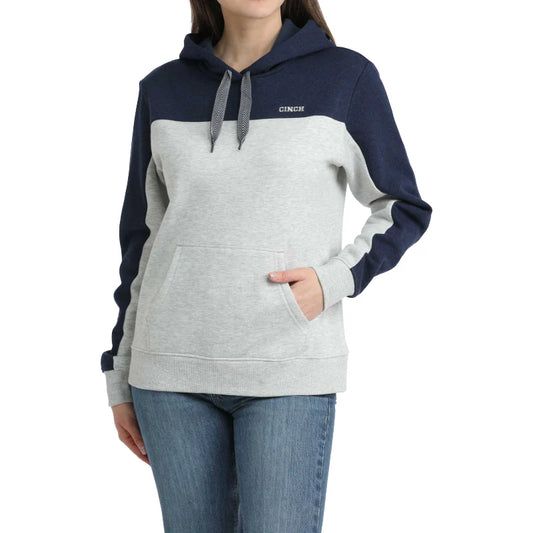Cinch Ladies Navy & Grey Colorblock Hoodie