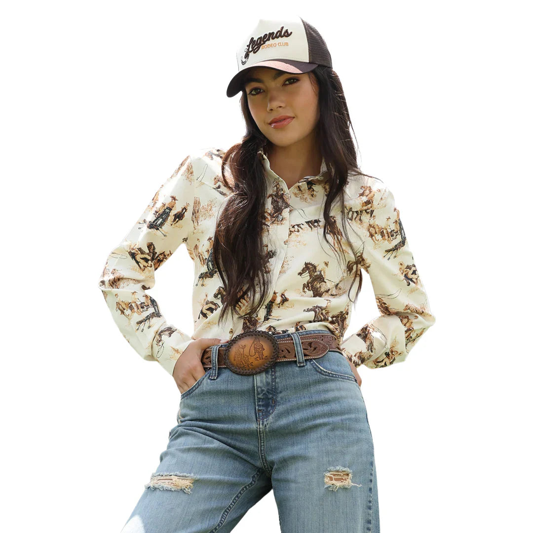 Cruel Denim Womens Cream L/S