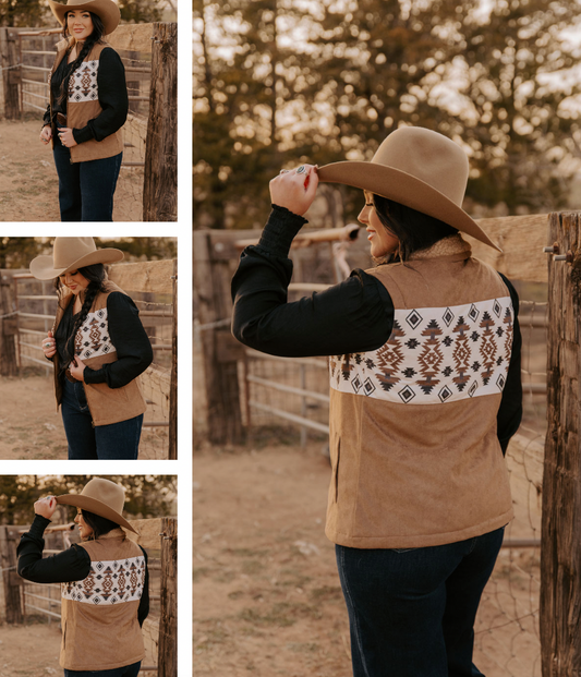 Montana Co Faux Suede Vest