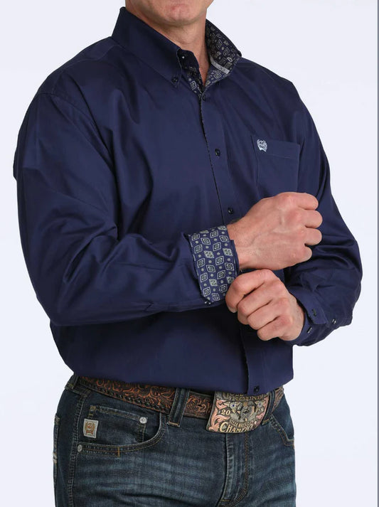 Cinch Mens Solid Royal Button