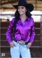 RD MAGENTA SATIN PERFORMANCE RODEO SHIRT