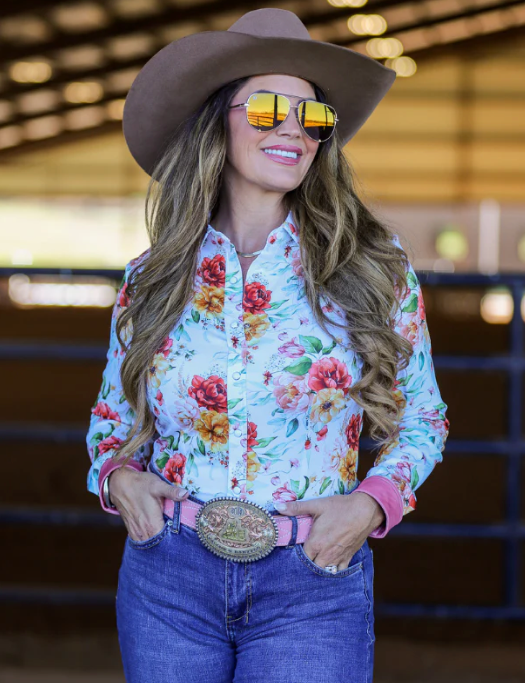 RD MAGENTA SATIN PERFORMANCE RODEO SHIRT